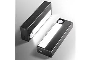 Homelist Motion Sensor Night Light，Battery Operated LED Closet Wireless USB Charging Rechargeable Light, Under Cabinet Kitchen Lights Indoor, Dimmable for,Step,Bedroom,Wardrobe,Hallway,Stairs