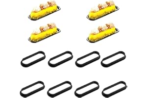YXHZVON Moule à Gateau Perforé Cutter, 8 Pièces Moule à Gateau Perforé en Ovale, Mousse Cercle Anneau de Coupe-Pâtisserie Antiadhésif pour La Décoration de Gâteau
