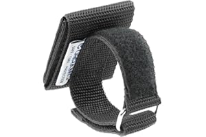 OBRAMO Handschuhhalter, Horizontale Trageweise in normaler Länge, Robust, für alle gänigen Handschuhe ohne Protektoren, Polizei, Sichherheitsdienst, Feuerwehr, mit Klettverschluss, Schwarz