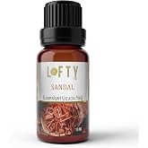 Lofty Sandal Ağacı Saf U&ccedil;ucu Yağ (10ml) -%100 Doğal Esansiyel Yağ | Uyku, Rahatlama ve Aromaterapi İ&ccedil;in Buhurdanlık ve Dif&uuml;z&ouml;