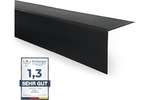 Quest PVC Kantenschutzwinkel - Ohne Klebeband - Kantenleiste und Eckenschutz - Eckleiste Winkelprofil - 20x20mm, 200cm, Schwarz