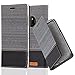 Price comparison product image Cadorabo Book Case works with Nokia Lumia 830 in GREY BLACK - with Magnetic Closure, Stand Function and Card Slot - Wallet Etui Cover Pouch PU Leather Flip