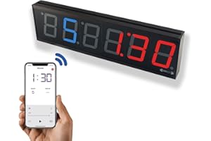 GymNext Flex Timer - Fitness Minuteur Horloge Numérique – Home Edition - Contrôle par Application Mobile Via Bluetooth