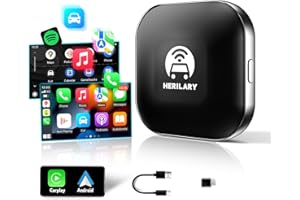 VERALADY CarPlay Android Auto Wireless Adapter UK, 2024 Upgrade 2-in-1 Car Play Wireless Adapter for iOS/Android Auto, Car Stereo Wireless CarPlay Dongle High Speed 5GHz WiFi Auto-Connect for Cars from 2016