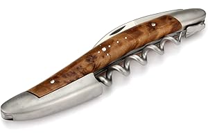 Forge de Laguiole Kellnermesser - Griff Thuja - Edelstahl matt - Weinöffner Sommelier Korkenzieher