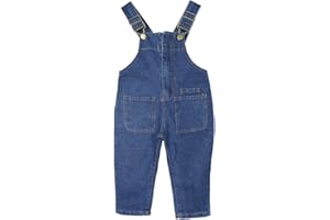 Boodtag Baby Boy Girl Jean Dungarees Toddler Denim Adjustable straps Overalls