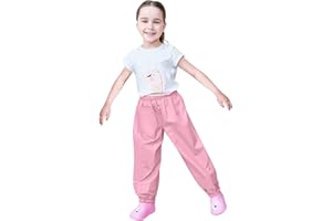 CPIDAH Girls Rain Pants Waterproof Trousers for Kids Toddlers Boys Mud Dirty Proof Bottoms Unisex Kid's Rain Trousers Waterproof Rain Over Trousers Childrens Boys Rainwear 1-10 Years