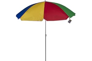 Marko Outdoor Multi Coloured Beach Umbrella Garden Outdoor Patio Tilting Tilt Parasol Sun Shade Protection