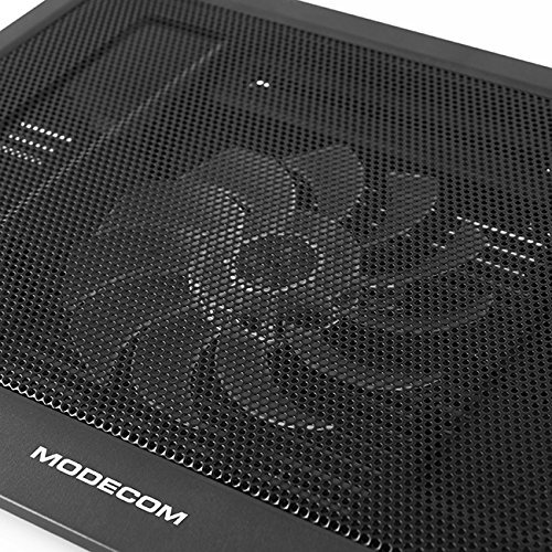 MODECOM CF13 – Kühlpad (USB, 5 V DC, schwarz, 330 x 250 x 24 mm, Kunststoff, blau) - 4