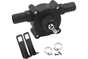 BLOGIIUP Pompe de transfert de perceuse, pompe de transfert auto-amorçage résistant à l'usure liquide de pompe à eau auto-amorçage main Pompe à eau de forage exceptionnelle pour l'eau, huile, solvants, carbur