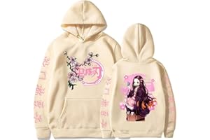 OLIPHEE Femmes Sweat à Capuche Anime Imprimé Sweatshirt Harajuku Streetwear Cosplay Costume