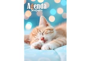 AGENDA SCOLAIRE 2025 2026 CHAT: Chaton - Organisateur et Planificateur Journalier -1 Jour Par Page Pour Étudiants Collège, Lycée | Format A5