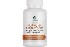 MEDFUTURE Kurkuma Extra Stark + Piperin + Ingwer 95% Curcuminoide 60 Kapseln