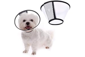 Ducomi Elizabethan - Collare Protettivo Regolabile per Cane e Gatto - Cono Elisabettiano Anti-graffio Anti-morso Aiuta a Velocizzare la Guarigione di Ferite di Cani e Gatti (2XL: 24-39 cm)