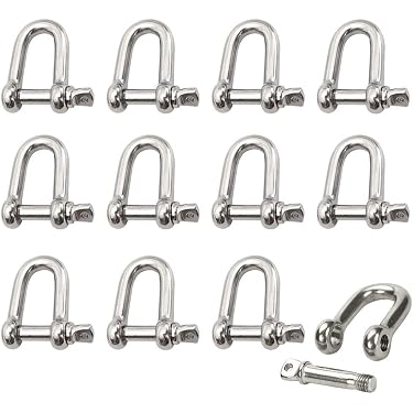 Lot De 2 Mousquetons En Acier Inoxydable - Manille à Ressort Pivotante - Pour Escalade, Bateau, Camping, Sécurité