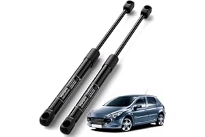 Vepagoo Amortiguador Maletero Compatible con Peugeot 307 2001-2008 Resorte de gas Puerta Trasera de Coche # 9640890980, 792515 Negro 2x