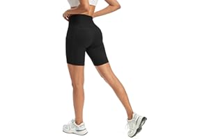G4Free Women Sports Yoga Shorts High Waisted Yoga Shorts with Pockets Tummy Control Shorts Running Exercise Cycling