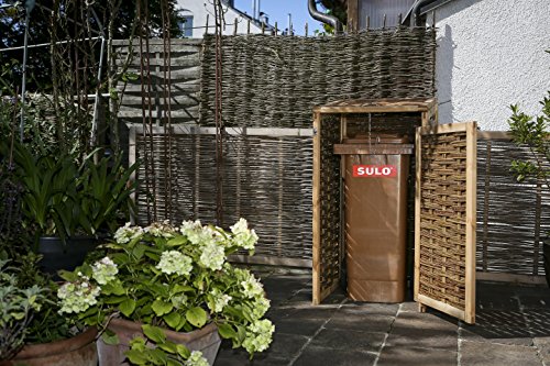 Mülltonnenverkleidung klein WEIDENPROFI aus Holz mit Weidengeflecht für eine Mülltonne bis 120 Liter - 3