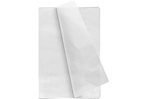 Tissue Paper 30 Sheets, YUNJU Gift Wrap, MF and Acid Free, Large 20 X 30" Size, Wrapping Decorative Sketch and Cutting Paper for Art Craft & Packing - White