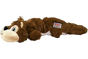 KONG Scrunch Knots Raccoon Dog Toy with Inner Knotted Ropes and Minimal Filling for Less Mess