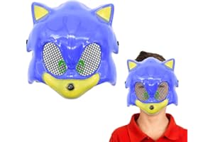 simyron Sonic Maschere Sonic Bambini Maschere Compleanno 1 pezzi Cosplay Maschere di Sonic per Bambini per feste in maschera, compleanno, Natale, Halloween, Sonic Tema Mascherine