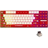 Coverzone AJAZZ AK870 MC Kablolu Mekanik Oyun Klavyesi Kırmızı Klavye Brown Switch
