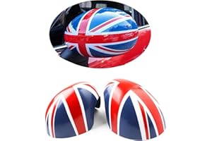 UVCANY MINI R50 R52 R53 Coperture per specchietti laterali porta auto per Mini Cooper One/S/JCW serie R R50 R52 R53 2002-2006(Union Jack blu)