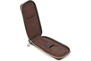 Hiram Echtes Leder 1 Uhr Reiseetui Rolle Handgefertigte Reiseaufbewahrung Uhrenbox Tragbarer Schmuck Organizer