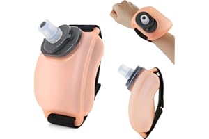 NOHLERLIFE Botella de Agua Deportiva De mano 7 onzas/200 ml, sin BPA silicona Blanda para hidratación, mañana, trotar, correr, escalar, ejercicio manos libres (naranja)