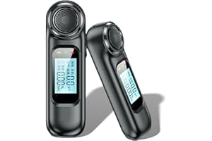 GARSENT Etilometro Portatile, Etilometro Senza , Rilevatore di Alcol nel Respiro Ad Alta Precisione, Ricaricabile Tramite USB con Schermo LCD Digitale, per Una Guida Sicura Dopo Aver