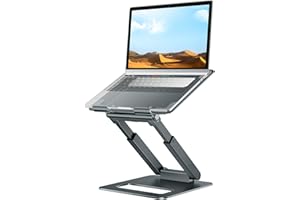 Tounee Supporto PC Portatile Ergonomico Regolabile, Siediti o Stai In Piedi, Compatibile con MacBook Air Pro e Tutti i Laptop da 10-17" - Grigio