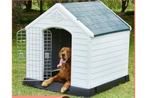 MIGHTY PRODUCTS Mighty XXL Plastic Pet Kennel House Weatherproof For Indoor And Outdoor Pet Shelter XXL