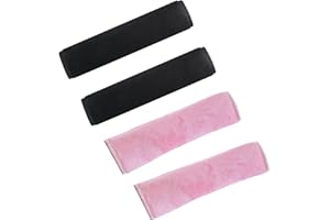 KOBOKO 4 ochraniacze na pasy dla dzieci, do samochodu, ochraniacze na pasy dla dzieci, ochraniacze na pasy samochodowe, tapicerka pasa bezpieczeństwa (różowe i czarne)