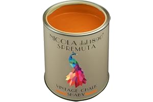 NICOLA VERNICI Vernice Vintage Chalk Shabby a Base di Acqua, per Interni ed Esterni, Aspetto Opaco, Made in Italy, Colore Spremuta - Formato 0,25 lt