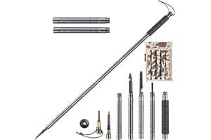 ORGRUL Bâtons de randonnée pliables - Bâtons de randonnée multifonction en alliage d'aluminium - Lumière de randonnée d'extérieur - 5/6/7/8 - Bâton de randonnée pliable multifonction