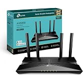 TP-Link Archer AX58 AX3000 WiFi 6 Router, Dual Band, 5 GE Ports | Wide coverage. Stable connection for many devices. Dual Cor