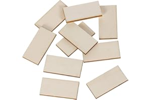 BÜTIC GMBH Holz Rechtecke - 2x1cm - 60x30cm Streudeko Basteln Deko Tischdeko, Pack mit:50 Stück, Höhe x Breite:4x2cm