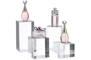 BTSKY Akrylowe stojaki ekspozycyjne kostkowate, przezroczyste, solidne, kwadratowe, rekwizyty fotograficzne, figurek do biżuterii i kolekcji