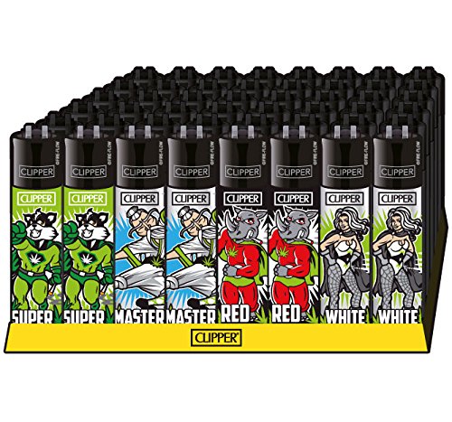 'Clipper Original Mechero Serie Weed Heroes 4 Unidades