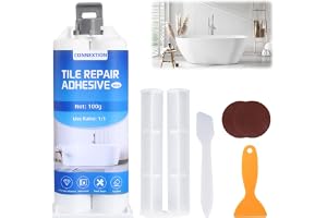 Badkar reparationssats vit för keramik, emalj, porslin | Reparationssats för handfat, toalett, dusch, bricka, kakel reparation av sprickor, hål 100 g