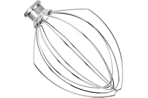 MOLOUDAN Edelstahl-Schneebesen für KitchenAid 5 Quarter Schüssel-Lift-Standmischer, K5AWW Rührbesen, 6-Draht Peitsche Aufsatz, Zubehör für Kitchen Aid Standmixer