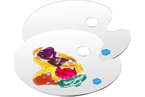 CINY Acryl, Künstler Malpalette, große Klare Ovale Antihaft Ölfarbenpalette für Aquarell, Transparente Kunst DIY Kunsthandwerk Malerei (2 Stück, 40 x 30 cm)