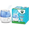 Vicks Mini Cool Mist Ultrasonic Air Humidifier, 1.8L Tank, for Bedrooms, Offices, Baby Rooms up to 15m², Quiet, Essential Oil Tablets Included - VUL525