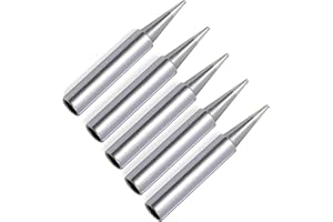 KA WAH CORE Panne à Souder, 5 Pièces 900M-T-B Pointe de Fer à Souder de Remplacement, Pointes de Soudure Alliages Plaqué Nickel, Applicable pour Hakko,Station de Reprise de Soudure Conseils Soudage Outil