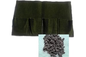 TEICHBAUZENTRUM SANKT JULIAN Pflanztasche f.Teichpflanzen 4er Mini + GRANULAT/Teicherde 6,4 Kg Körnung 2-8 mm Bewuchsmatte Pflanzkorb Korb