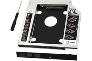 Pardarsey Universal 9,5 mm SATA auf SATA 2nd SSD HDD Festplatten-Caddy Adapter Tray Gehäuse kompatibel mit Dell HP Lenovo ThinkPad Acer Gateway ASUS Sony Samsung MSI Laptop