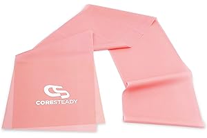 ‎CORESTEADY Coresteady Gymnastikband für Männer und Frauen – Fitnessband ohne Zurückschnellen für Krafttraining – Gummiband Sport für Fitness, Pilates, Physio und Yoga – Mit Trainingsanleitung
