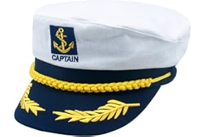 Dibotell Matrosenfez Kinder Hut Kapitän Kappe verstellbar weiß für Kinder Cosplay & Party, Marinefinanzen für Seereisen acclimate Partys