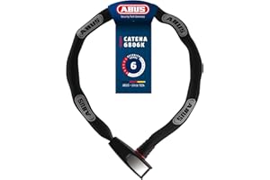 ABUS Antivol à chaîne Catena 6806K - Antivol vélo léger en Acier trempé avec Gaine Textile à la Mode - Chaîne carrée avec Niveau de sécurité 6