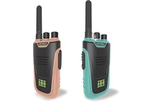 KIDYWOLF KIDYTALK Rose ET Bleu – Talkie-Walkie Enfant Rechargeable – Portée Jusqu’à 6 km – Jeu d’Aventure et Communication Ludique pour Enfants dès 5 Ans